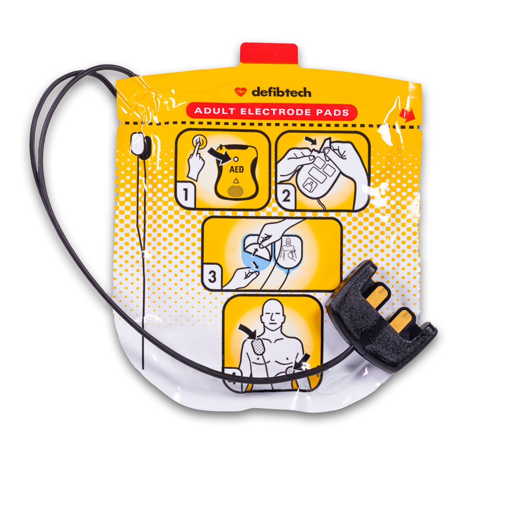 Defibtech Defibtech Lifeline VIEW/ECG AED Adult Defibrillation Electrode Pads ...
