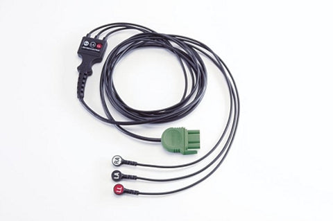 Physio-Control LIFEPAK 1000 ECG/EKG Monitoring Cable, 3-wire (Lead II)